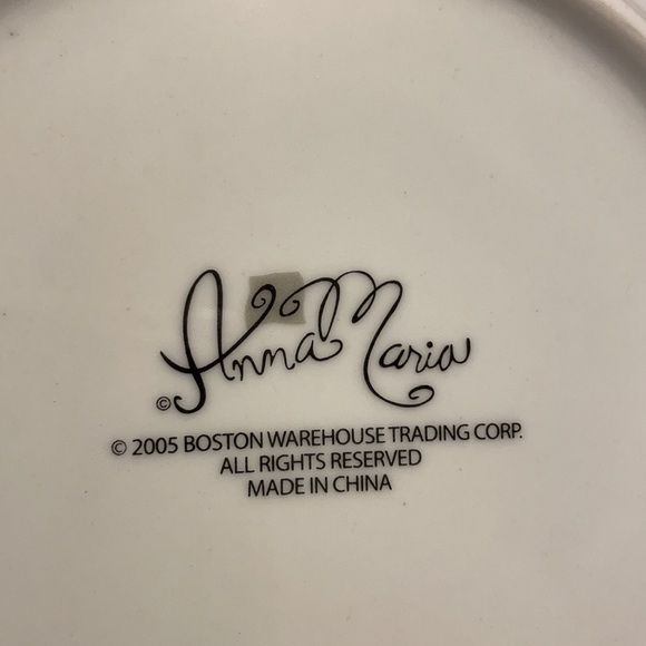 2005 3 Christmas Boston Warehouse Anna Maria Plates - Picture 2 of 7